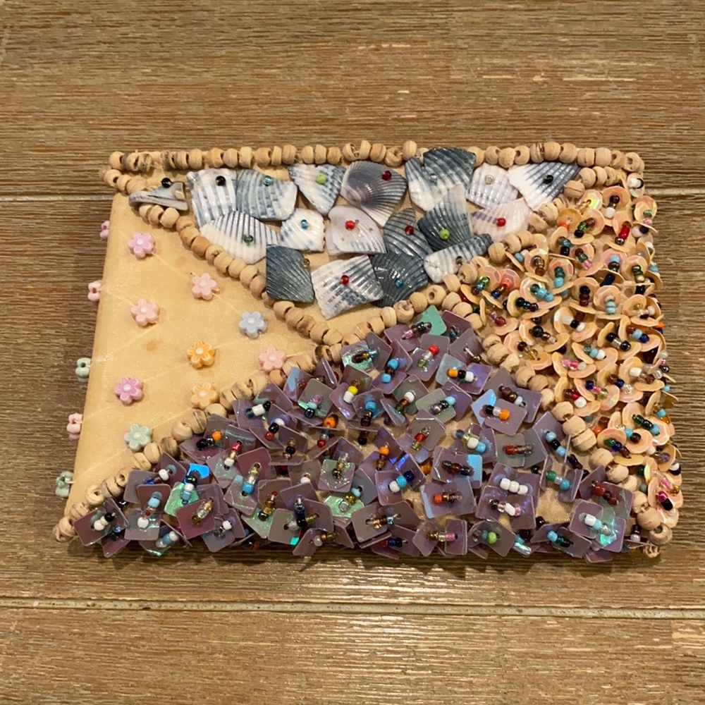 Whimsical Beaded Zipper Pouch